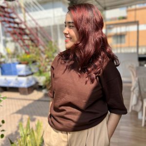 Drop Shoulder T-Shirt (Chocolate)