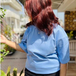 Drop Shoulder T-Shirt (Sky Blue)
